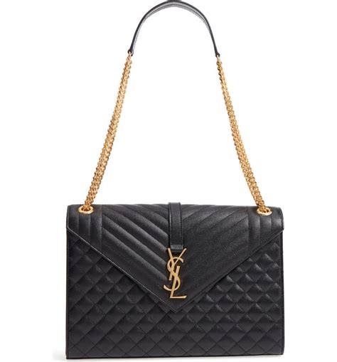 v flap monogram ysl medium tri-quilt envelope shoulder bag|Saint Laurent Envelope Triquilt Medium YSL Shoulder Bag in .